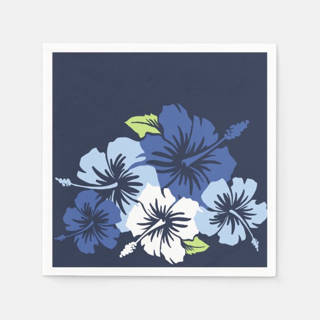 Serviette Jetable Hibiscus épopé Floral hawaïen (Devant)