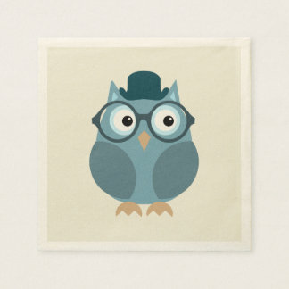 Serviette Jetable Hipster Owl