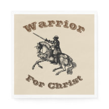 Homme Guerrier Pour Christ Napkins