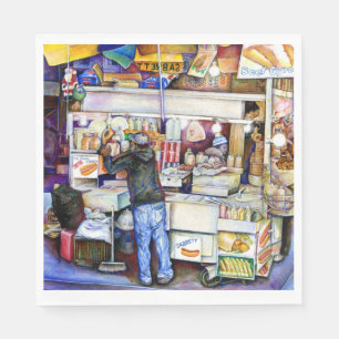 Serviette Jetable Hot Dog God, New York City