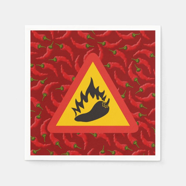 Serviette Jetable Hot pepper danger (Devant)