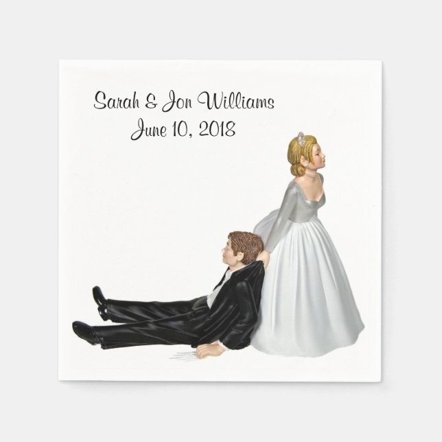 Serviette Jetable Humour de la mariée et de la chambre (Devant)