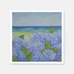 Serviette Jetable Hydranées Au Bord De La Mer Napkine