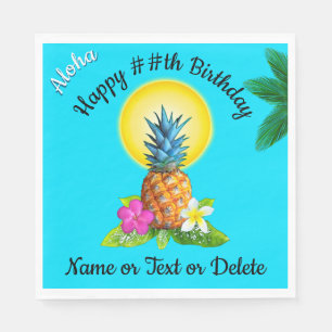 Serviette Jetable Idées De Fête À Thème Hawaiienne, Serviettes Perso