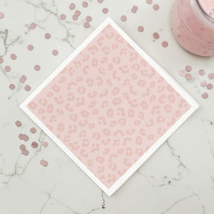 Serviette Jetable Impression léopard en rose