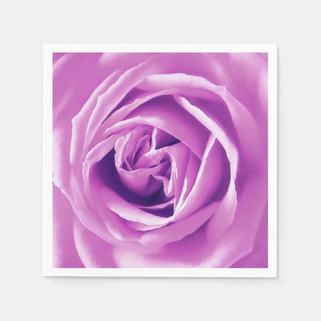 Serviette Jetable Impression rose Lavender (Devant)