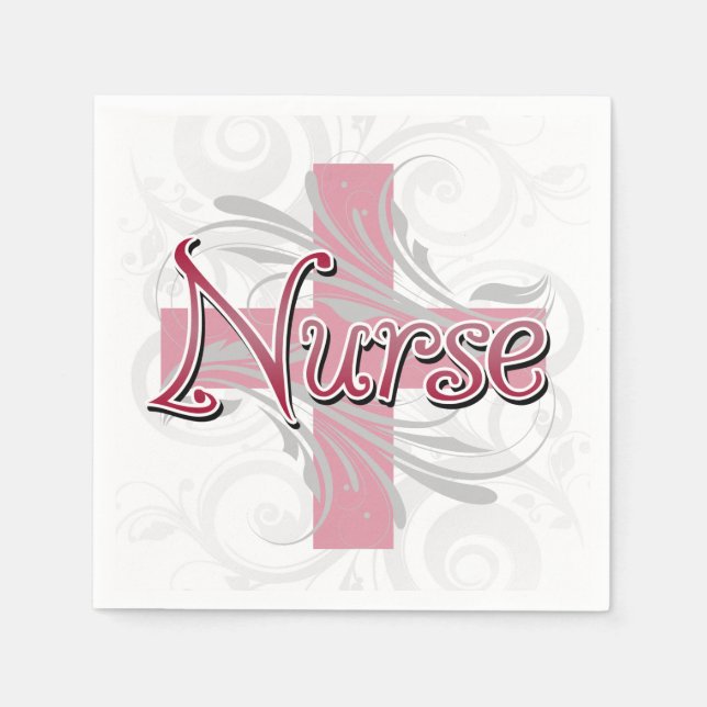 Serviette Jetable Infirmière Croix-Rose (Devant)