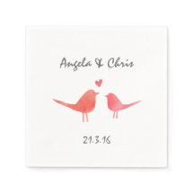 Inséparables aquarelle