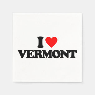 SERVIETTE JETABLE J'AIME LE VERMONT