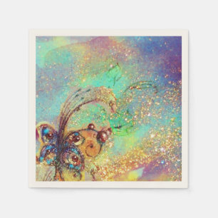 SERVIETTE JETABLE JARDIN DES OMBRES PERDUES MAGIQUE BUTTERFLY PLANTE