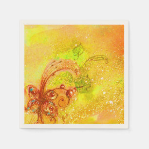 SERVIETTE JETABLE JARDIN DES OMBRES PERDUES MAGIQUE BUTTERFLY PLANTE