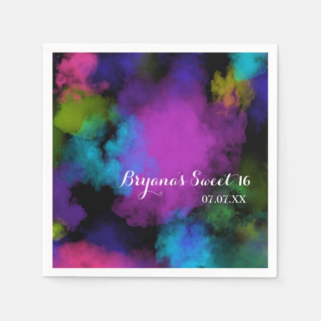 Serviette Jetable Jeu de maquillage couleur beauté chic glamour fête (Devant)