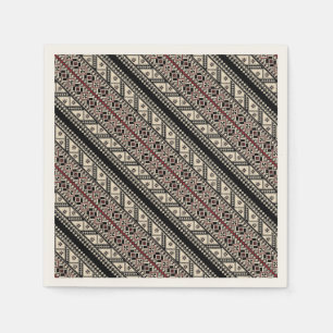Serviette Jetable Joli design motif ukrainien décoratif