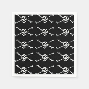Serviette Jetable Jolly roger Pirate Skull Napkins
