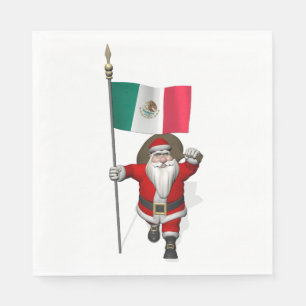 Serviette Jetable Jolly Santa Claus visite le Mexique