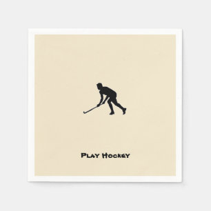 Serviette Jetable Joueur de hockey sur glace