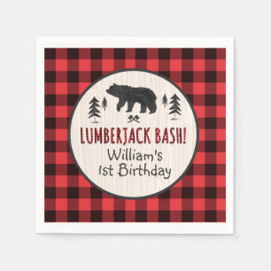 Serviette Jetable Jour d'anniversaire de Lumberjack de Napkin Lumber