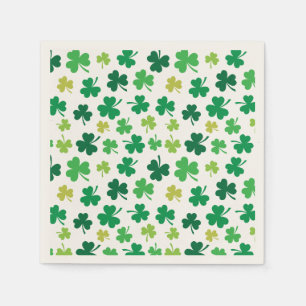 Serviette Jetable Jour de la Saint Patrick Shamrock vert Motif