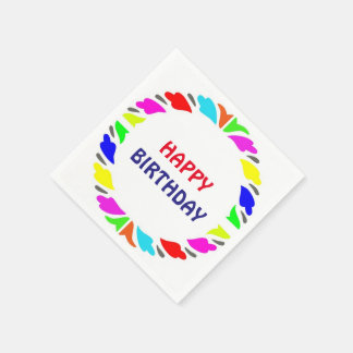Serviette Jetable Joyeuses serviettes d'anniversaire