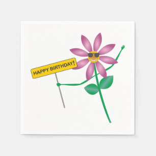Serviette Jetable Joyeux Anniversaire