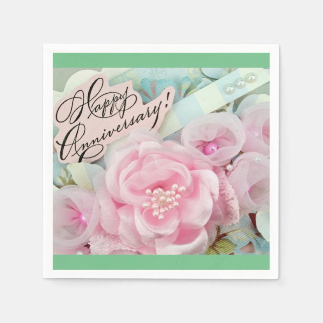 Serviette Jetable Joyeux anniversaire (Devant)