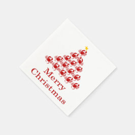 Serviette Jetable Joyeux crabe de Noël