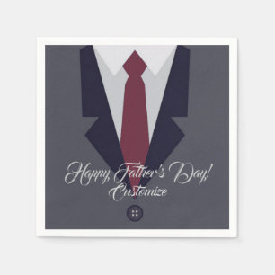 Serviette Jetable Joyeux Fête des pères habillées papier serviettes