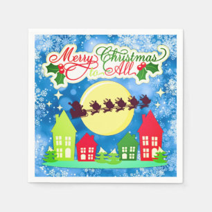 Serviette Jetable Joyeux Noël à tous