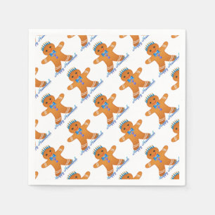 Serviette Jetable Judaïque Hanoukka Gingerbread Homme Menorah