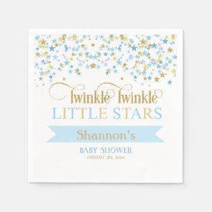 Serviette Jetable Jumeaux scintillent petites étoiles Baby Shower Bl