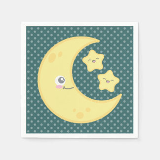 Serviette Jetable Kawaii Lune et Stars serviettes