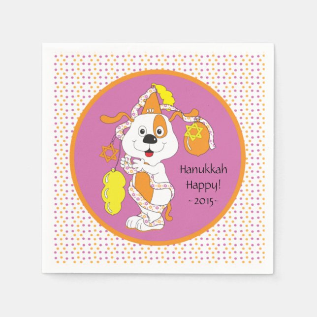 Serviette Jetable Kids Hanoukka Cocktail Napkins (Devant)