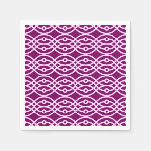Serviette Jetable Kimono imprimé, prune et rose