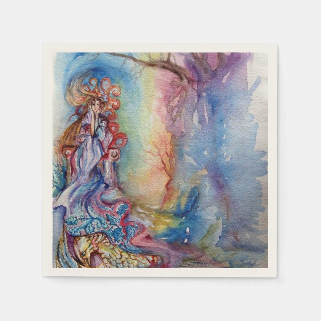 SERVIETTE JETABLE LA DAME DU LAC (Devant)