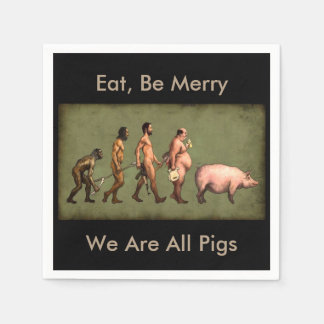 Serviette Jetable La dévolution des cochons du papier humain Napkin