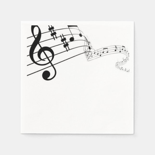 Serviette Jetable La musique parle des serviettes (Devant)