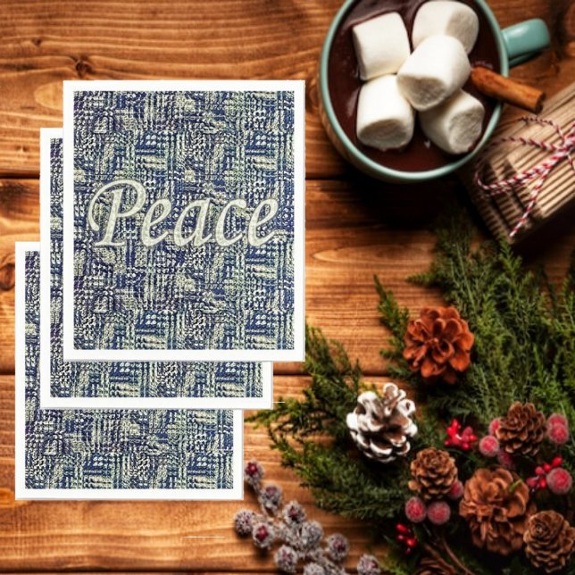 Serviette Jetable La paix abonde (Pair these Peace Abounds paper napkins, with matching paper plates, to serve your Holiday dinner!)