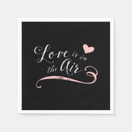Serviette Jetable L'amour est dans l'air - Style Vintage Chalkboard