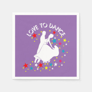 Serviette Jetable L'amour pour la danse
