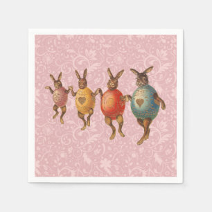 Serviette Jetable Lapin de Pâques Œufs Dansants