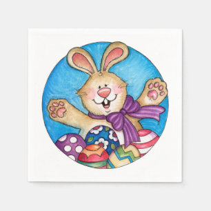 Serviette Jetable Lapin de Pâques - Papier serviettes