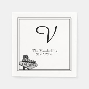 Serviette Jetable Las Vegas Destination Mariage Napkin