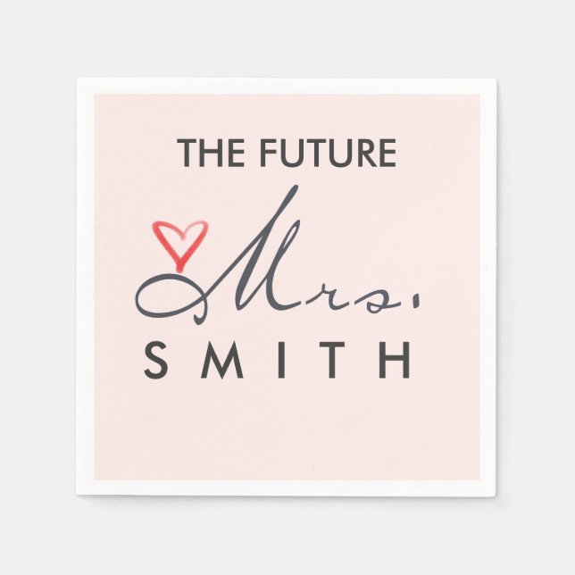 Serviette Jetable Le futur Mme. (Devant)