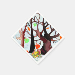 Serviette Jetable Le pays des merveilles de l'automne