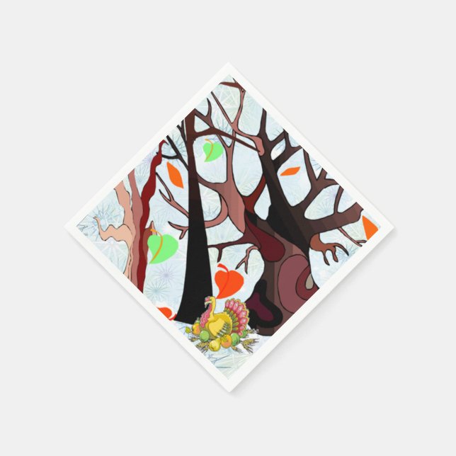 Serviette Jetable Le pays des merveilles de l'automne (Coin)