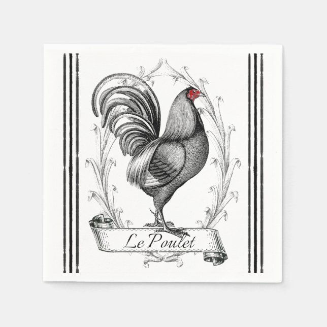 Serviette Jetable Le Poulet (Devant)