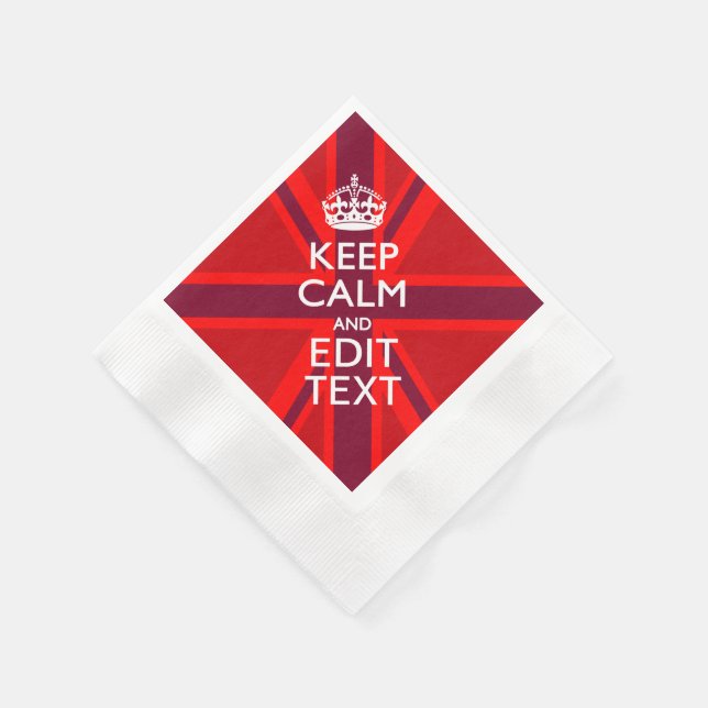 Serviette Jetable Le rouge gardent le calme pour avoir votre texte (Coin)