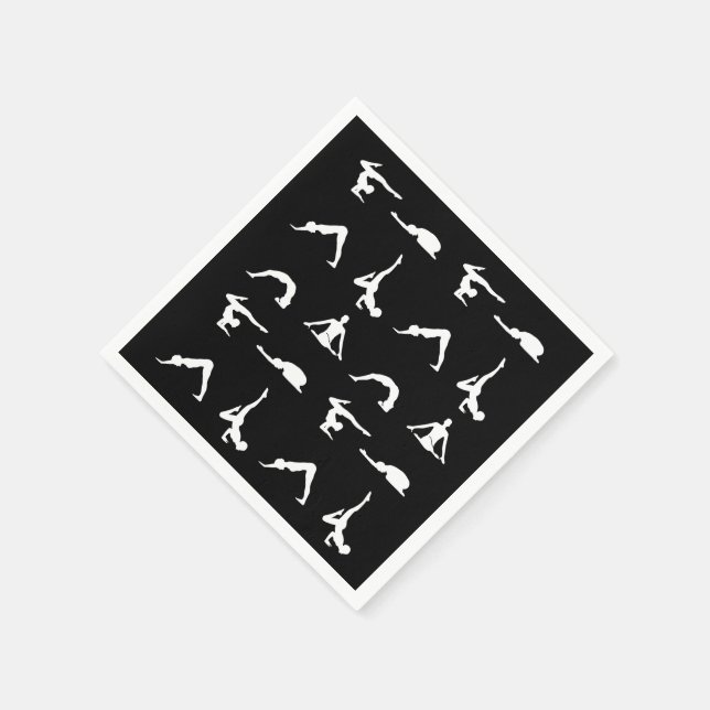 Serviette Jetable Le yoga pose (Coin)