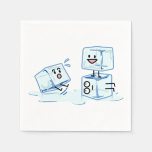 Serviette Jetable l'eau glaciale de cube en glaçons glissant le