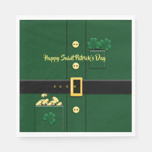 Serviette Jetable Leprechaun Suit Jour de la Saint Patrick Party P N